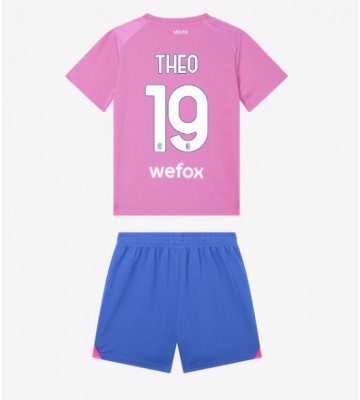 AC Milan Theo Hernandez #19 Koszulka Trzecich Dziecięca 2023-24 Krótki Rękaw (+ Krótkie spodenki)